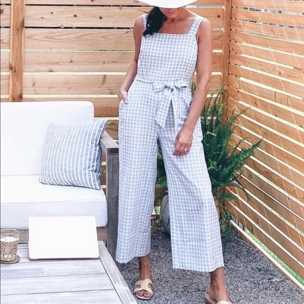 Ann Taylor Gingham Jumpsuit